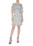 Figure View - Click To Enlarge - NEEDLE & THREAD - 'Meadow' sequin embroidered ruffle mini dress
