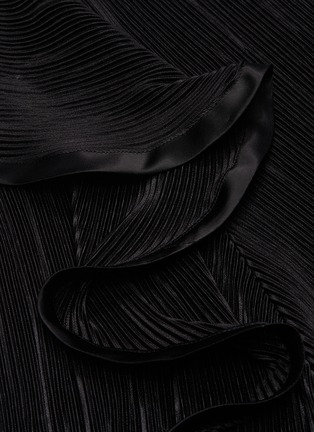 Detail View - Click To Enlarge - GALVAN LONDON - 'Pirouette' pleated ruffle midi dress