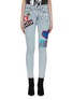 Main View - Click To Enlarge - ALICE & OLIVIA - 'Good' slogan graphic patch skinny jeans
