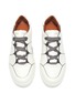 Detail View - Click To Enlarge - ERMENEGILDO ZEGNA - Tiziano' contrast lace leather sneakers
