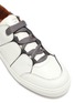 Detail View - Click To Enlarge - ERMENEGILDO ZEGNA - Tiziano' contrast lace leather sneakers