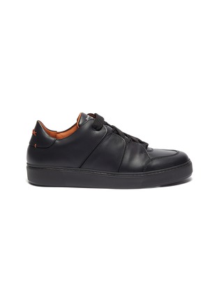 Main View - Click To Enlarge - ERMENEGILDO ZEGNA - Tiziano' contrast lace leather sneakers