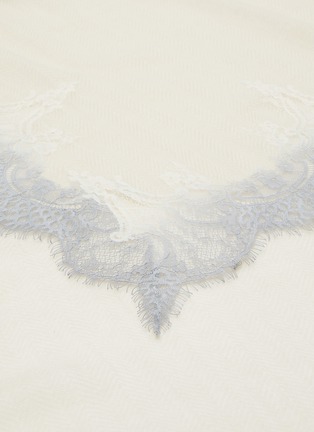 Detail View - Click To Enlarge - LANE'S - Dégradé lace border wool-cashmere scarf