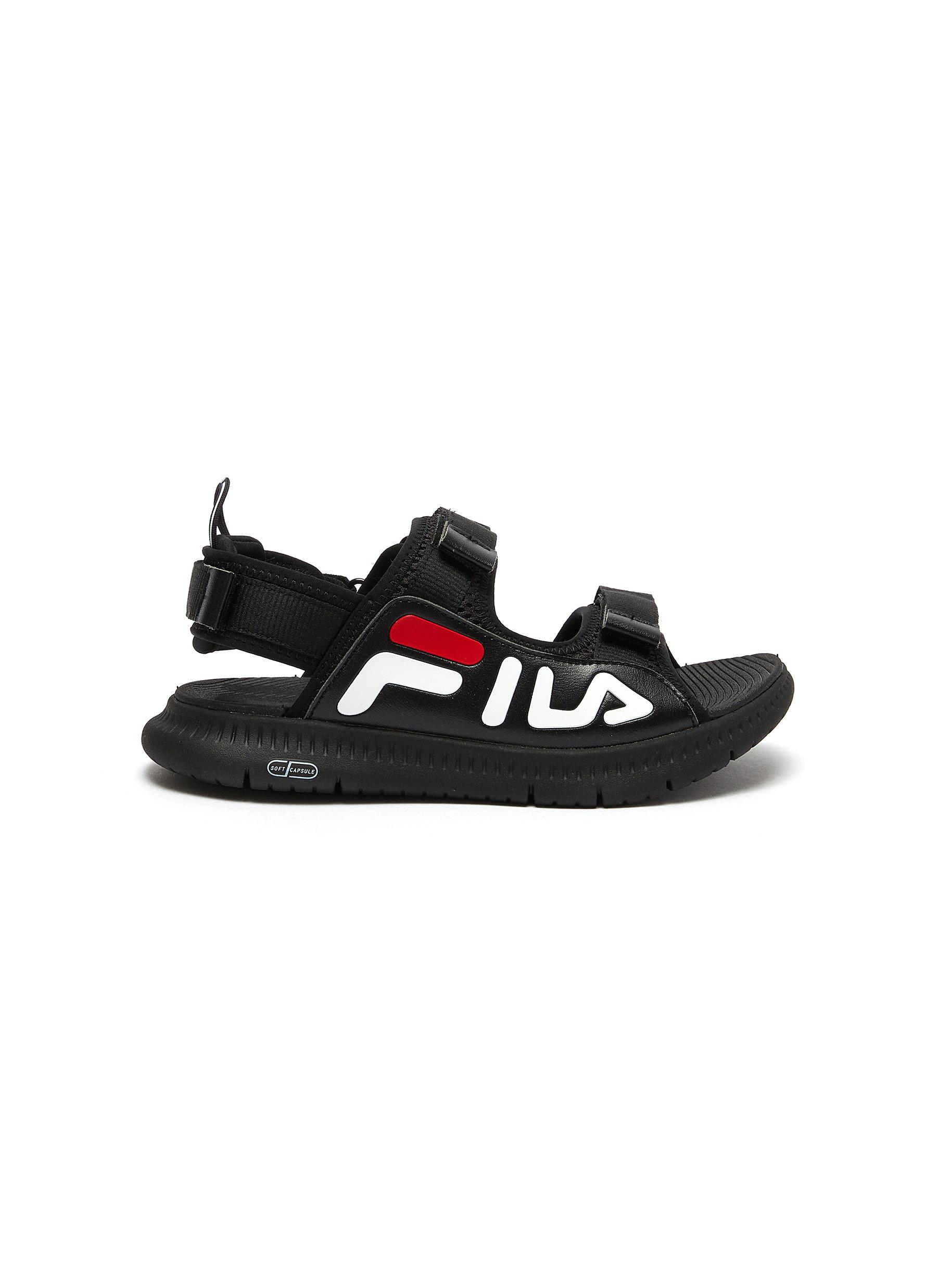 fila sandals kids black