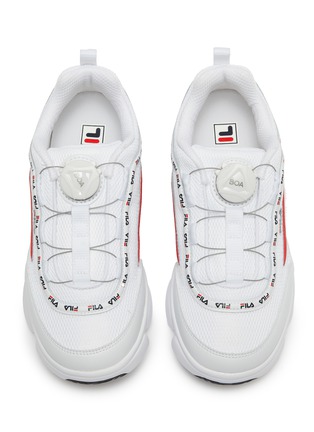 Figure View - Click To Enlarge - FILA - 'Disrutor' logo band panelled leather kids sneakers