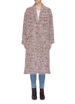 Main View - Click To Enlarge - ISABEL MARANT ÉTOILE - 'Faby' textured frayed hem coat
