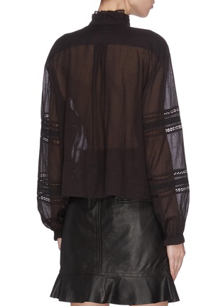 Back View - Click To Enlarge - ISABEL MARANT ÉTOILE - 'Valda' lace ruffle stand collar blouse
