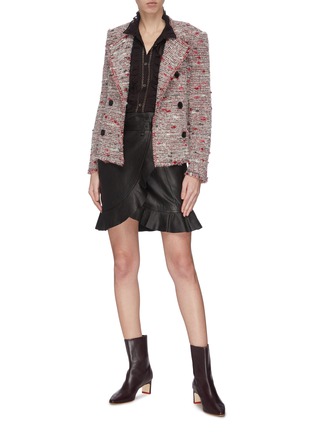 Figure View - Click To Enlarge - ISABEL MARANT ÉTOILE - 'Valda' lace ruffle stand collar blouse