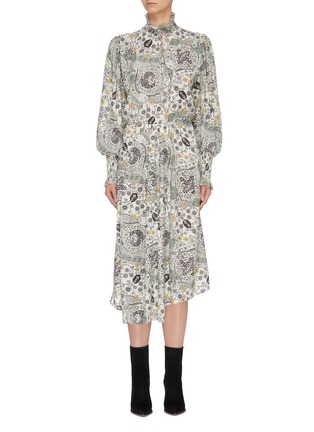 Main View - Click To Enlarge - ISABEL MARANT ÉTOILE - 'Cescott' paisley print belted bishop sleeve dress