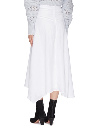 Back View - Click To Enlarge - ISABEL MARANT ÉTOILE - Yoke waist A-line linen skirt