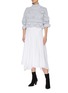 Figure View - Click To Enlarge - ISABEL MARANT ÉTOILE - Yoke waist A-line linen skirt
