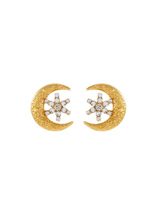 Main View - Click To Enlarge - JENNIFER BEHR - 'Callisto' embellished crescent-shape stud earrings