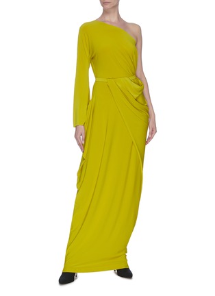 Figure View - Click To Enlarge - NORMA KAMALI - 'Modern sculpture' draped strapless gown