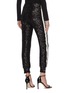 Back View - Click To Enlarge - NORMA KAMALI - Stripe outseam sequin embellished jogging pants