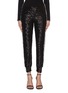 Main View - Click To Enlarge - NORMA KAMALI - Stripe outseam sequin embellished jogging pants