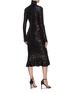 Back View - Click To Enlarge - NORMA KAMALI - Sequin embellished turtleneck fishtail dress