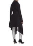 Back View - Click To Enlarge - NORMA KAMALI - Belted asymmetric draped robe coat