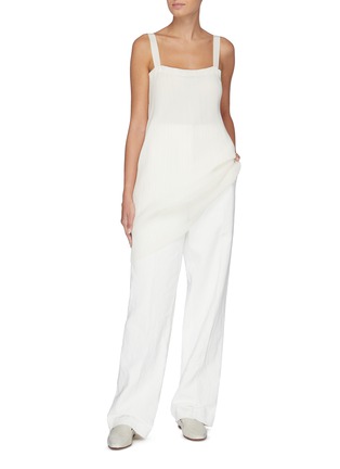 Figure View - Click To Enlarge - THE ROW - 'Candid' plisse pleated crepe top