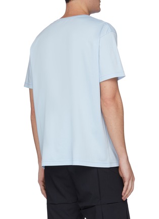Back View - Click To Enlarge - CORNERSTONE - Asymmetric bubble patch cotton T-shirt