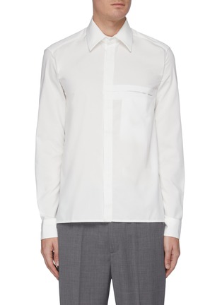 Main View - Click To Enlarge - CORNERSTONE - Slit pocket button-up shirt
