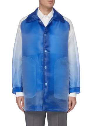 Main View - Click To Enlarge - CORNERSTONE - Gradient sheer nylon coat