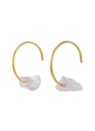 Main View - Click To Enlarge - BJØRG - 'Crystalline Rainbows' quartz 18k gold-plated silver earrings