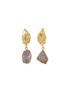 Main View - Click To Enlarge - BJØRG - 'Holy Mountain' quartz 18k gold-plated silver earrings