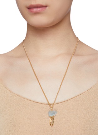 Figure View - Click To Enlarge - BJØRG - 'Blue of the Sky' topaz 18k gold-plated silver pendant necklace