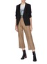 Figure View - Click To Enlarge - R13 - Crossover wide leg pants