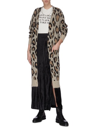 Figure View - Click To Enlarge - R13 - Leopard knit cardigan