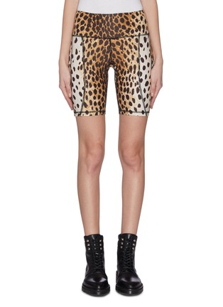 Main View - Click To Enlarge - R13 - Leopard print engineered biker shorts