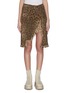 Main View - Click To Enlarge - R13 - 'Norbury' leopard print split hem denim skirt