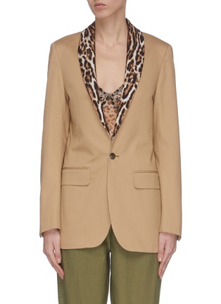 Main View - Click To Enlarge - R13 - Leopard print shawl lapel blazer
