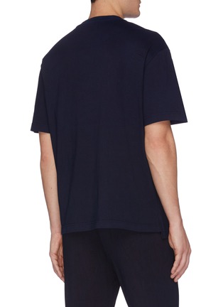 Back View - Click To Enlarge - FENG CHEN WANG - Panelled logo embroidered T-shirt