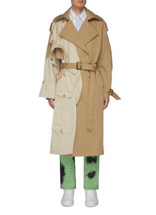 Main View - Click To Enlarge - FENG CHEN WANG - Panelled belted trench coat