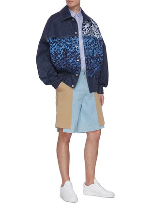 Figure View - Click To Enlarge - FENG CHEN WANG - Chinese resist dye handwoven denim jacket
