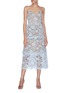 Figure View - Click To Enlarge - SELF-PORTRAIT - Floral embroidered guipure lace midi dress