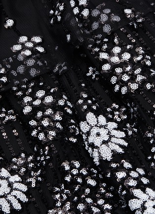 Detail View - Click To Enlarge - SELF-PORTRAIT - “Deco’ paneled sequin embellished floral skirt