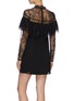 Back View - Click To Enlarge - SELF-PORTRAIT - Ruffle panel crepe and lace mini dress