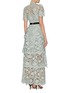 Back View - Click To Enlarge - SELF-PORTRAIT - Floral embroidered guipure lace tiered gown