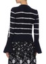 Back View - Click To Enlarge - SELF-PORTRAIT - Contrast stripe cableknit sweater