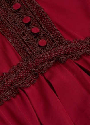 Detail View - Click To Enlarge - SELF-PORTRAIT - Chantilly lace panel mini dress
