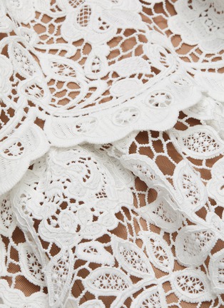 Detail View - Click To Enlarge - SELF-PORTRAIT - Guipure lace ruffle tiered dress