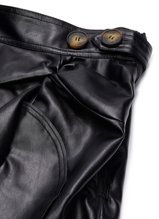 Detail View - Click To Enlarge - SELF-PORTRAIT - Gathered leather mini skirt