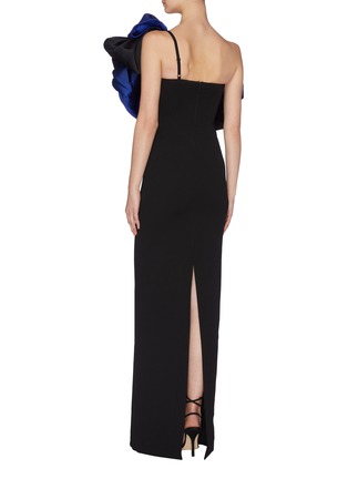 Back View - Click To Enlarge - SOLACE LONDON - 'Cairns' puff ombre detail maxi dress