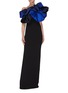 Figure View - Click To Enlarge - SOLACE LONDON - 'Cairns' puff ombre detail maxi dress