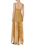 Back View - Click To Enlarge - SOLACE LONDON - 'Junee' belted graphic print ruffle sleeveless maxi dress