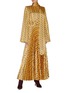 Figure View - Click To Enlarge - SOLACE LONDON - 'Elin' graphic print neck tie maxi dress