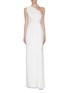 Main View - Click To Enlarge - SOLACE LONDON - 'Mara' one shoulder waist detail maxi dress