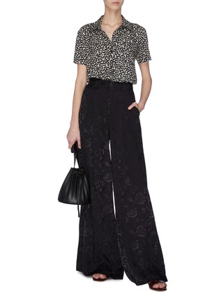 Figure View - Click To Enlarge - STAUD - Floral Embroidery Serge Pants